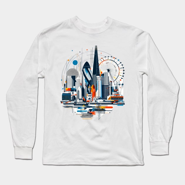 Skyline London Long Sleeve T-Shirt by sapphire seaside studio